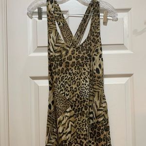 Animal Print Ankle Length Dress